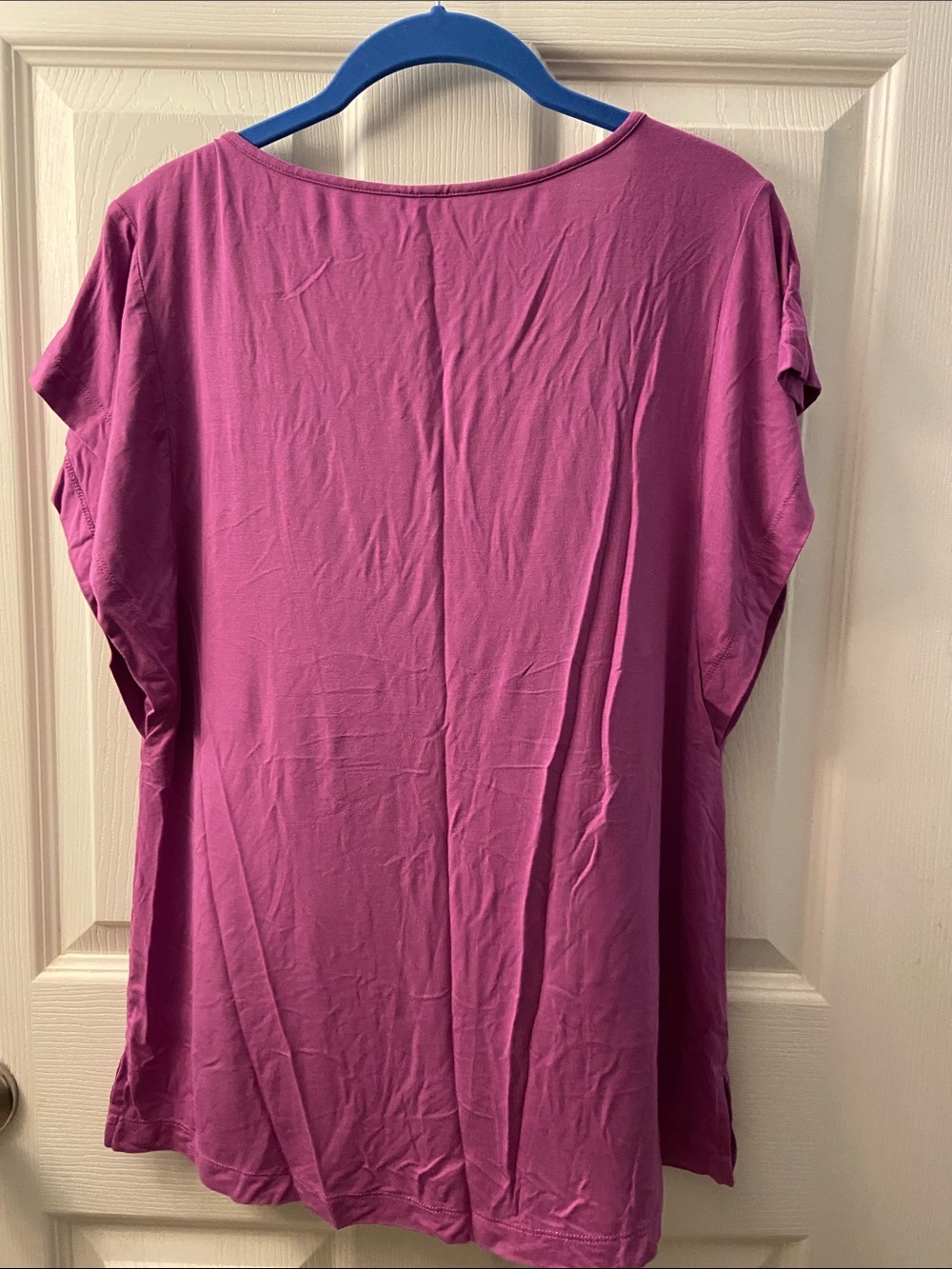 Soma Raspberry V-Neck Short Sleeve Top - Picture 4 of 10